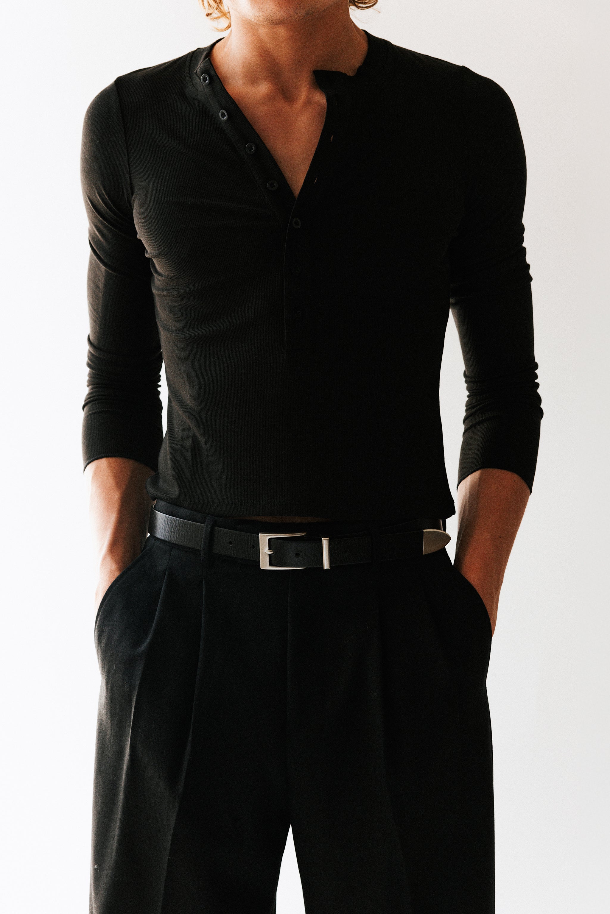 Highland Square Buckle Western Belt